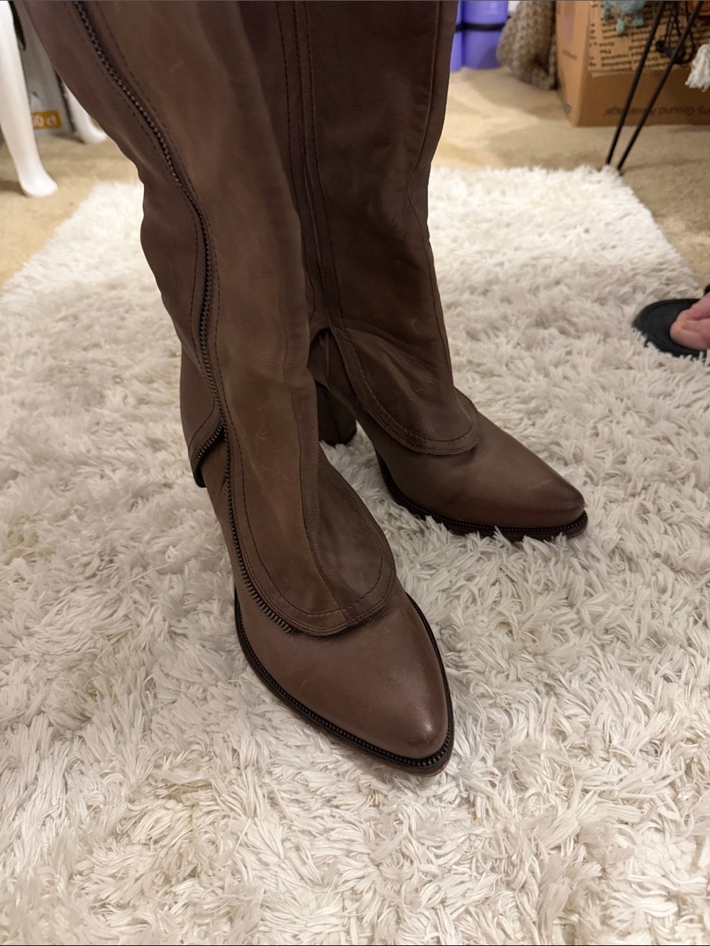 Frye Over-the-Knee Heeled Boots in Brown